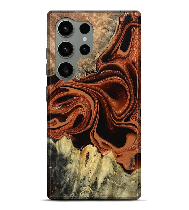 Galaxy S24 Ultra Wood Live Edge Phone Case - Keith (Red, 799682)