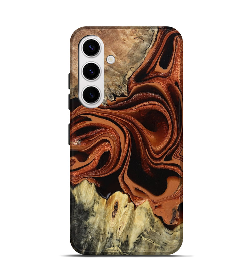 Galaxy S25 Wood Live Edge Phone Case - Keith (Red, 799682)