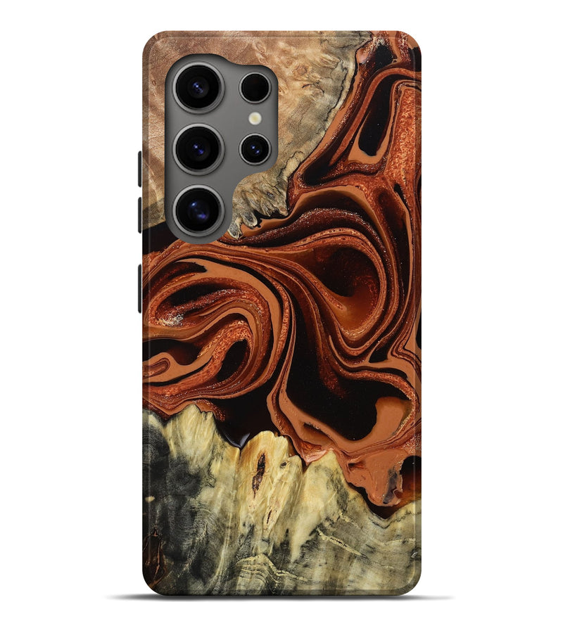 Galaxy S25 Ultra Wood Live Edge Phone Case - Keith (Red, 799682)