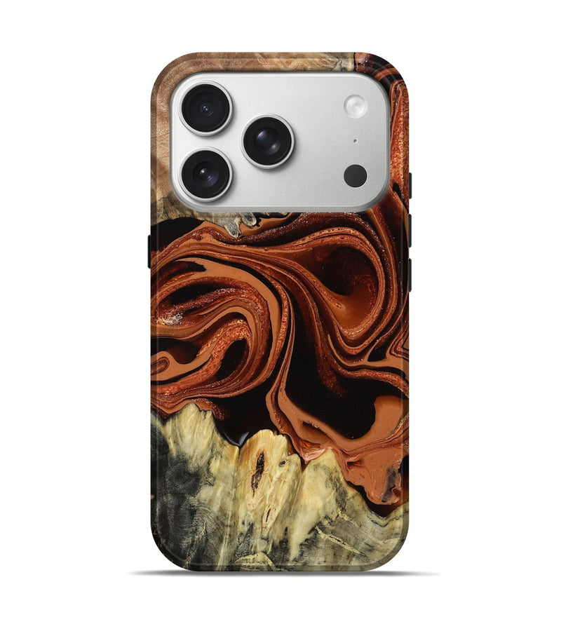 iPhone 17 Pro Wood Live Edge Phone Case - Keith (Red, 799682)