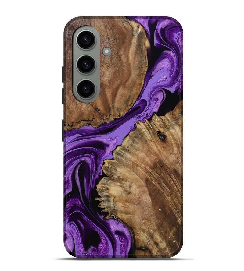 Galaxy S24 Plus Wood Live Edge Phone Case - Florine (Purple, 799683)