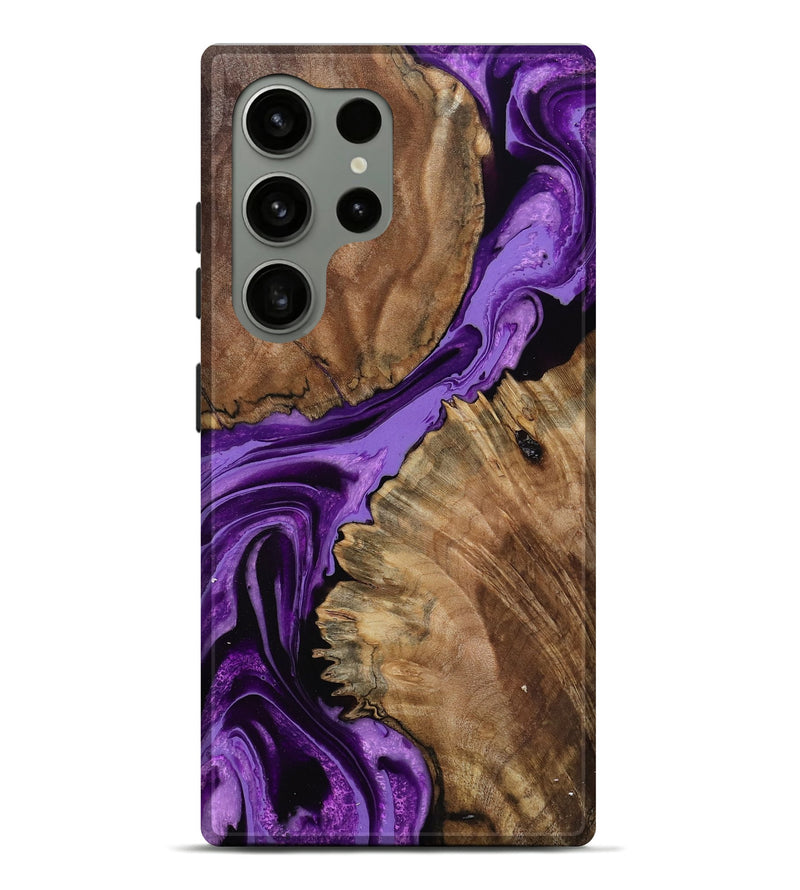 Galaxy S24 Ultra Wood Live Edge Phone Case - Florine (Purple, 799683)
