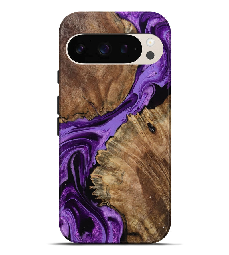 Pixel 10 Pro XL Wood Live Edge Phone Case - Florine (Purple, 799683)