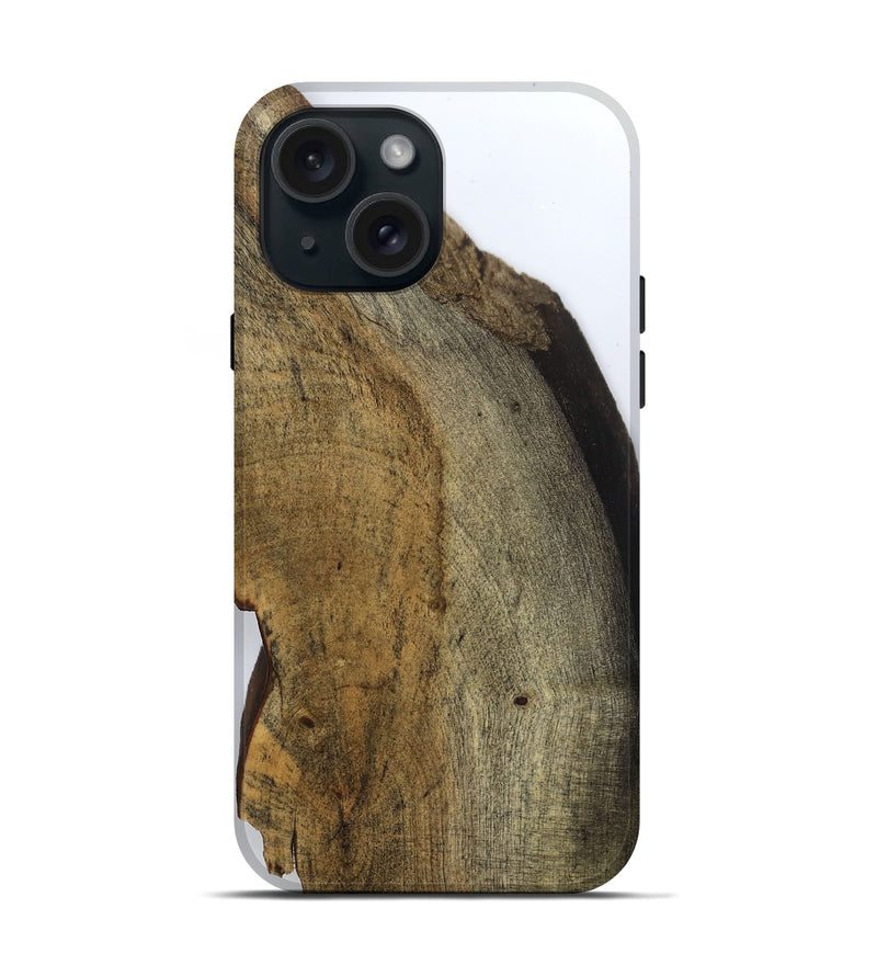 iPhone 15 Wood Live Edge Phone Case - Rachel (Clear, 799685)