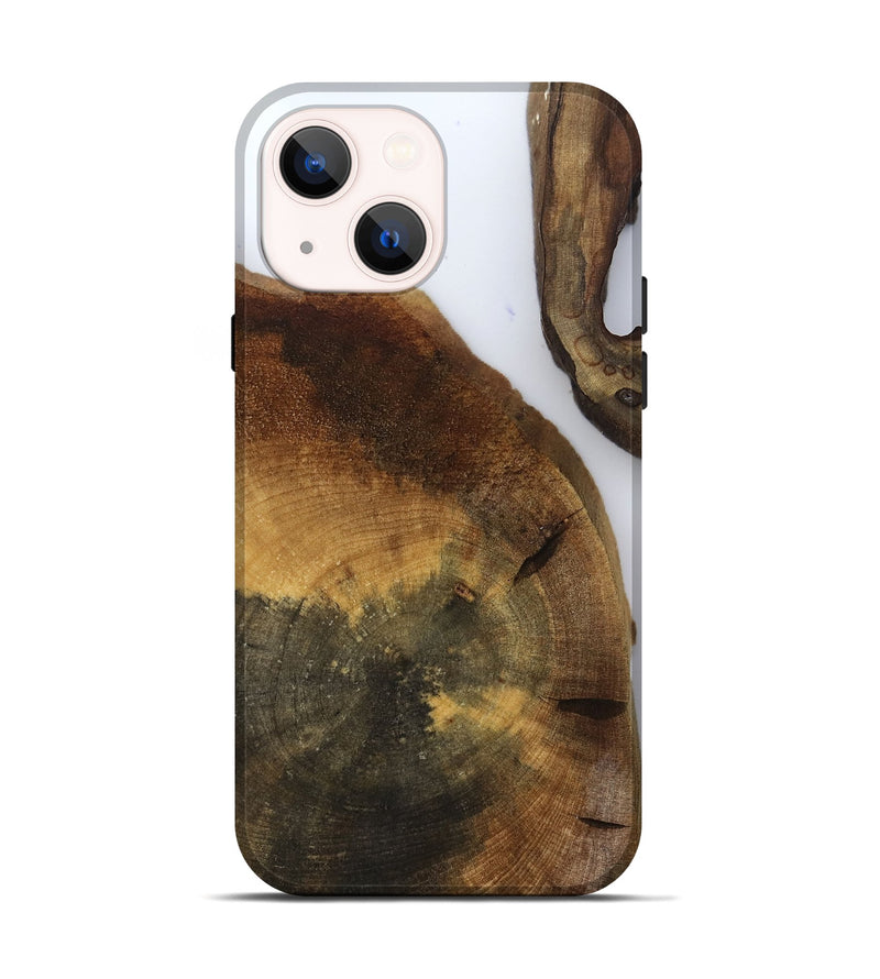 iPhone 14 Wood Live Edge Phone Case - Howard (Clear, 799686)