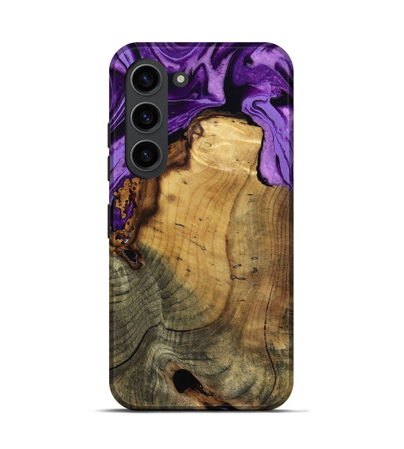 Galaxy S23 Wood Live Edge Phone Case - Ivy (Purple, 799687)