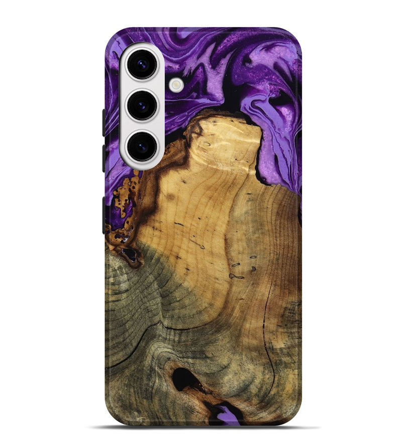 Galaxy S25 Plus Wood Live Edge Phone Case - Ivy (Purple, 799687)