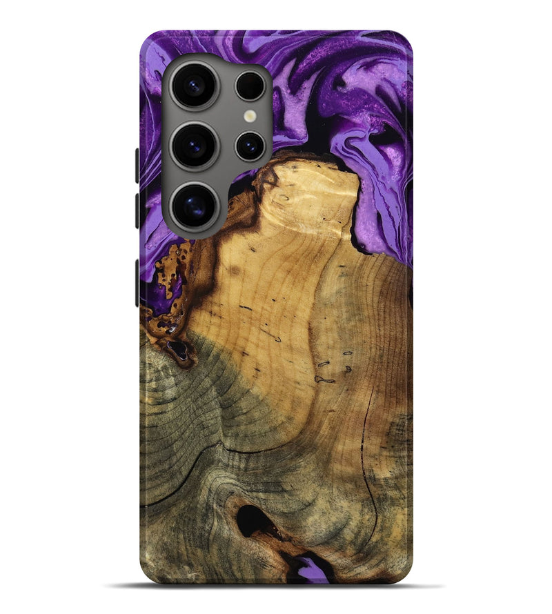Galaxy S25 Ultra Wood Live Edge Phone Case - Ivy (Purple, 799687)