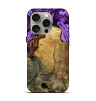 iPhone 16 Pro Wood Live Edge Phone Case - Ivy (Purple, 799687)