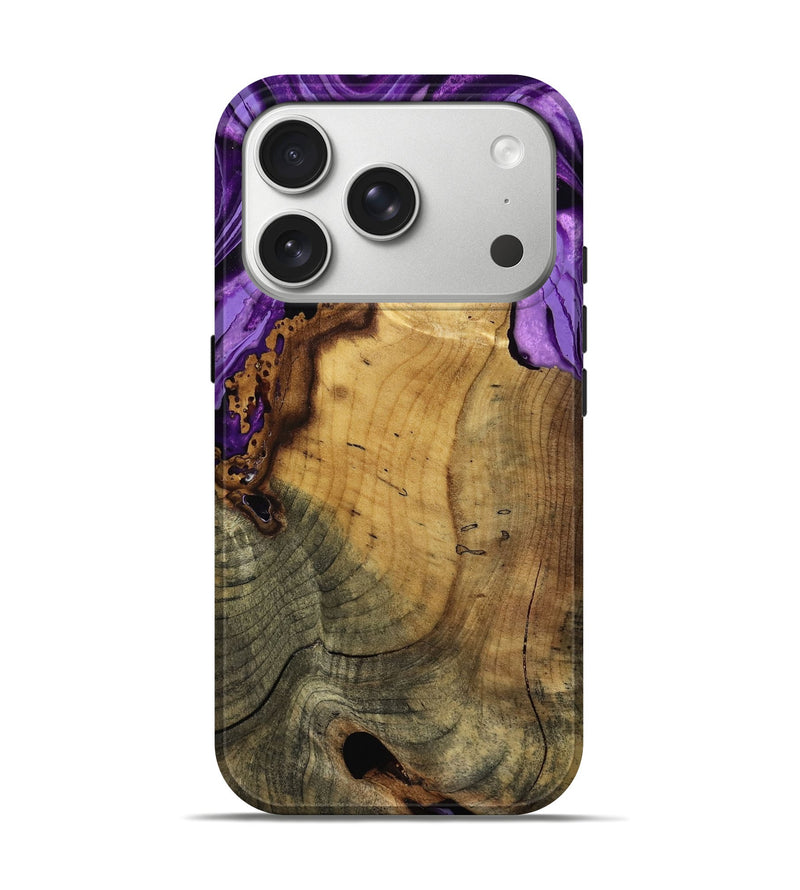 iPhone 17 Pro Wood Live Edge Phone Case - Ivy (Purple, 799687)