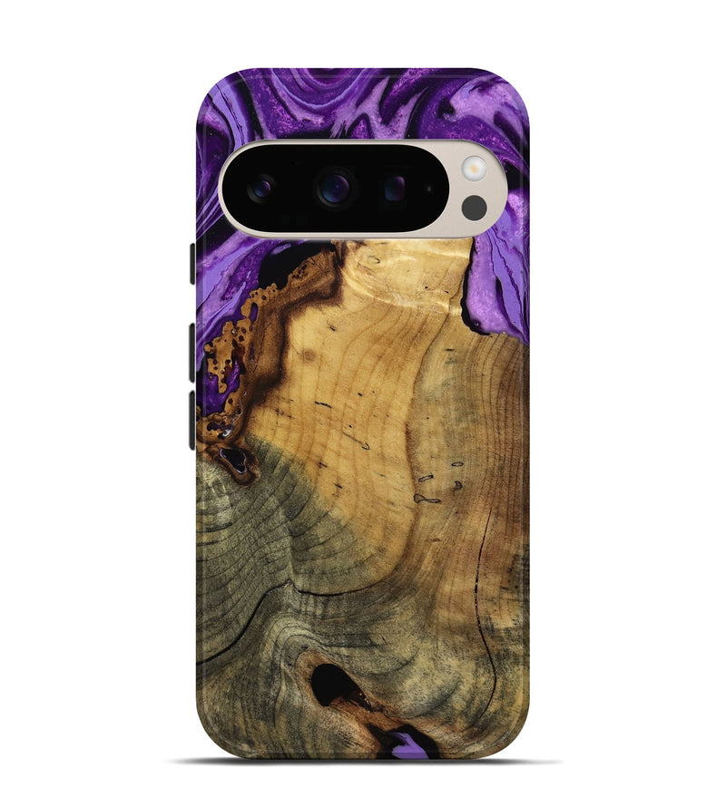 Pixel 10 Pro Wood Live Edge Phone Case - Ivy (Purple, 799687)