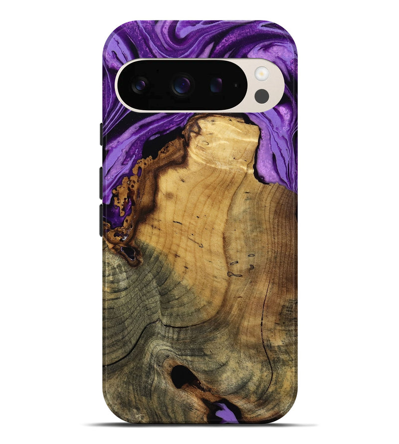 Pixel 10 Pro XL Wood Live Edge Phone Case - Ivy (Purple, 799687)