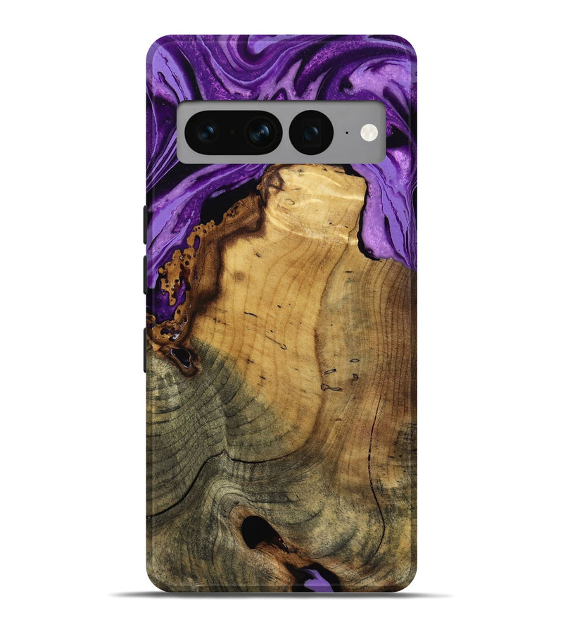 Pixel 7 Pro Wood Live Edge Phone Case - Ivy (Purple, 799687)