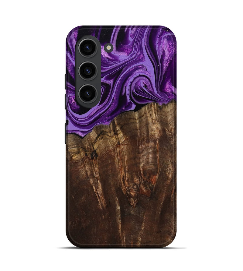 Galaxy S23 Wood Live Edge Phone Case - Hellen (Purple, 799688)
