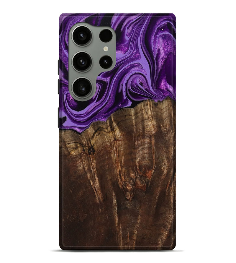 Galaxy S24 Ultra Wood Live Edge Phone Case - Hellen (Purple, 799688)