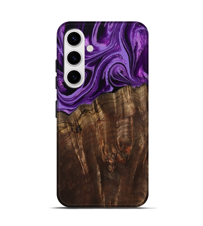 Galaxy S25 Wood Live Edge Phone Case - Hellen (Purple, 799688)