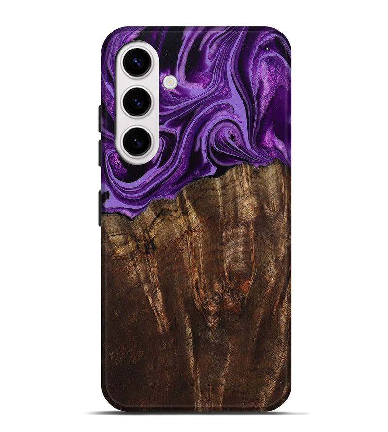 Galaxy S25 Plus Wood Live Edge Phone Case - Hellen (Purple, 799688)