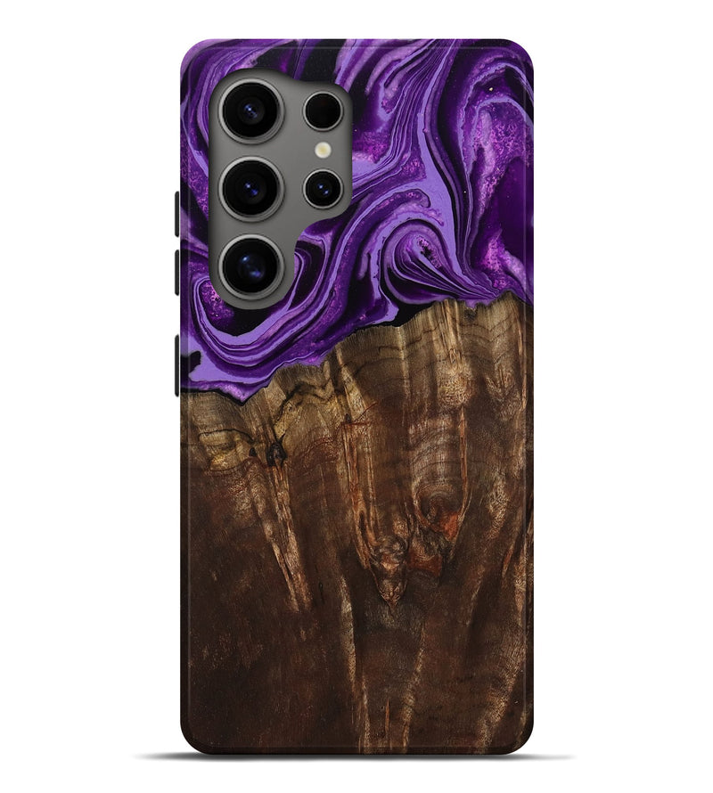 Galaxy S25 Ultra Wood Live Edge Phone Case - Hellen (Purple, 799688)