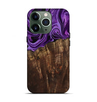 iPhone 13 Pro Wood Live Edge Phone Case - Hellen (Purple, 799688)