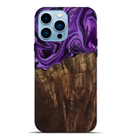 iPhone 14 Pro Max Wood Live Edge Phone Case - Hellen (Purple, 799688)