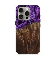 iPhone 16 Pro Wood Live Edge Phone Case - Hellen (Purple, 799688)