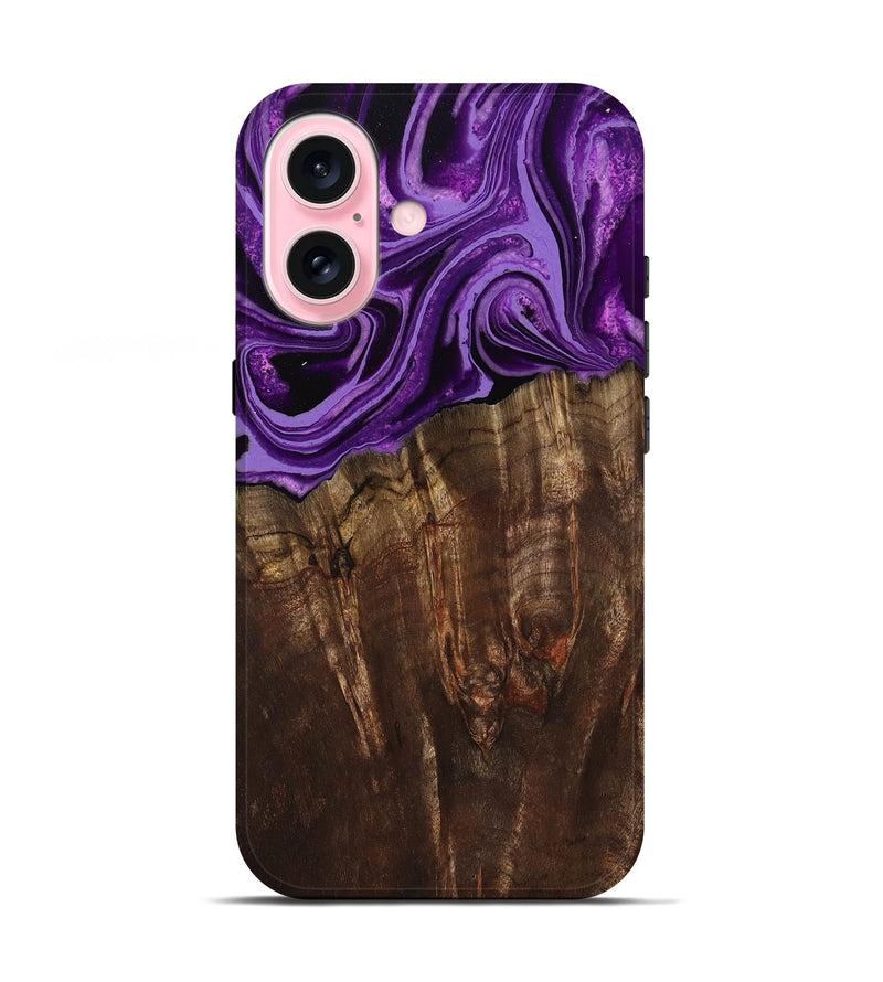 iPhone 17 Wood Live Edge Phone Case - Hellen (Purple, 799688)