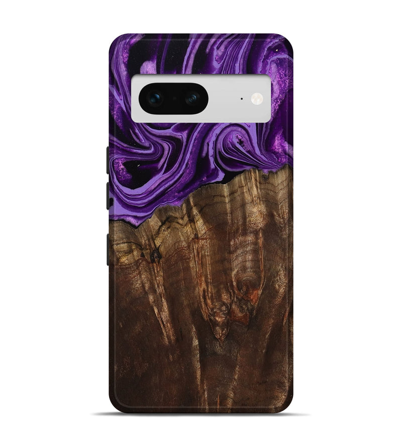 Pixel 7 Wood Live Edge Phone Case - Hellen (Purple, 799688)