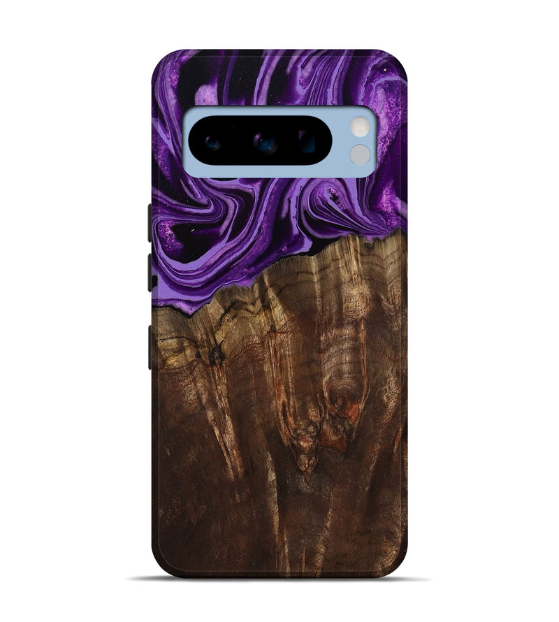 Pixel 8 Pro Wood Live Edge Phone Case - Hellen (Purple, 799688)