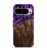 Pixel 9 Pro Wood Live Edge Phone Case - Hellen (Purple, 799688)