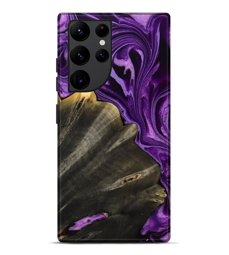 Galaxy S22 Ultra Wood Live Edge Phone Case - Toccara (Purple, 799689)