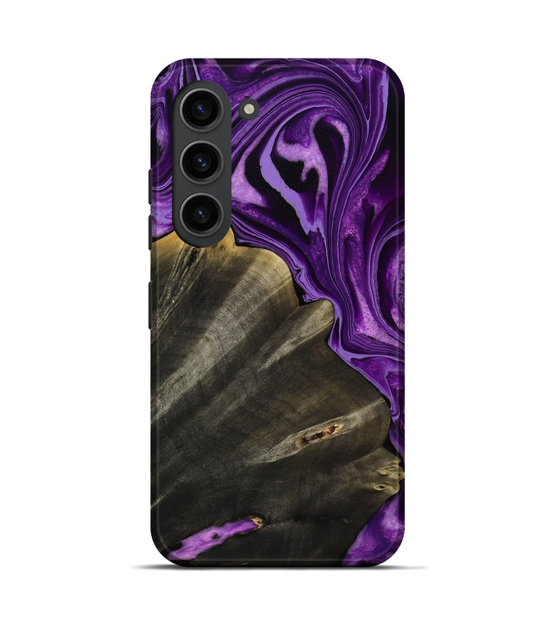 Galaxy S23 Wood Live Edge Phone Case - Toccara (Purple, 799689)