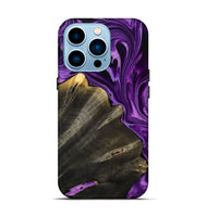iPhone 14 Pro Wood Live Edge Phone Case - Toccara (Purple, 799689)
