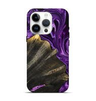 iPhone 15 Pro Wood Live Edge Phone Case - Toccara (Purple, 799689)