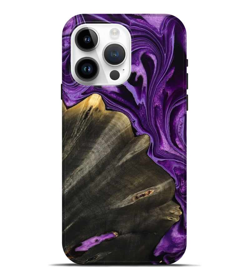 iPhone 15 Pro Max Wood Live Edge Phone Case - Toccara (Purple, 799689)