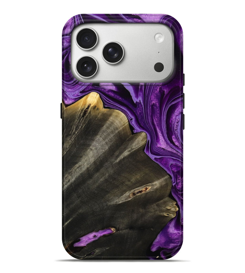 iPhone 17 Pro Max Wood Live Edge Phone Case - Toccara (Purple, 799689)