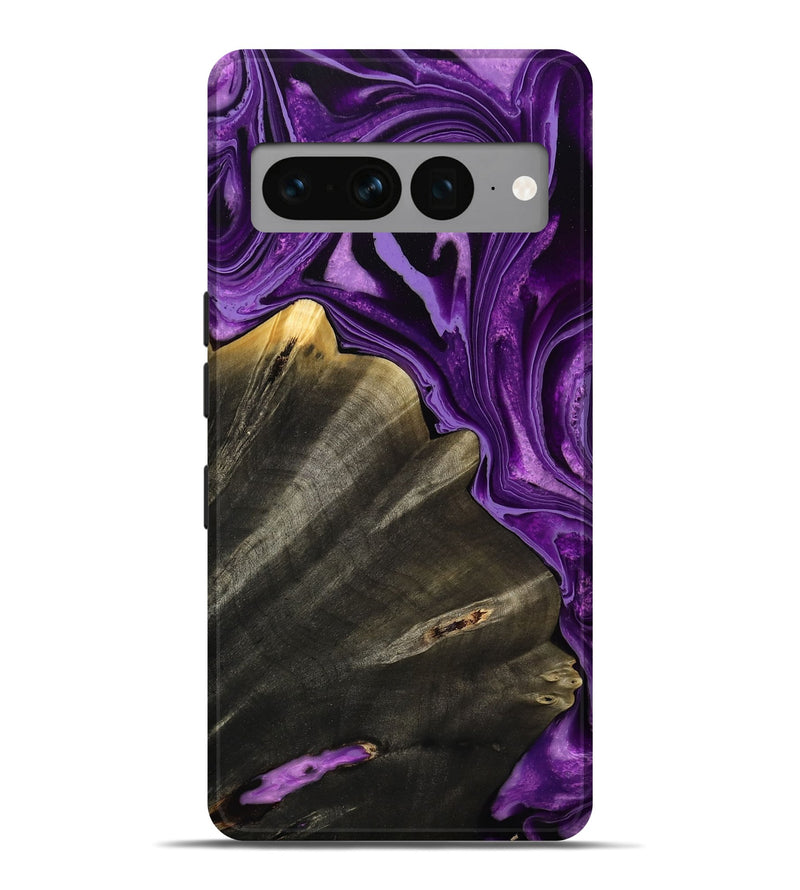 Pixel 7 Pro Wood Live Edge Phone Case - Toccara (Purple, 799689)