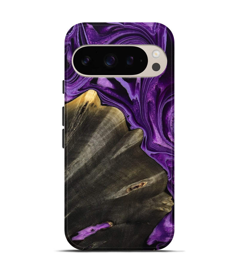 Pixel 9 Wood Live Edge Phone Case - Toccara (Purple, 799689)