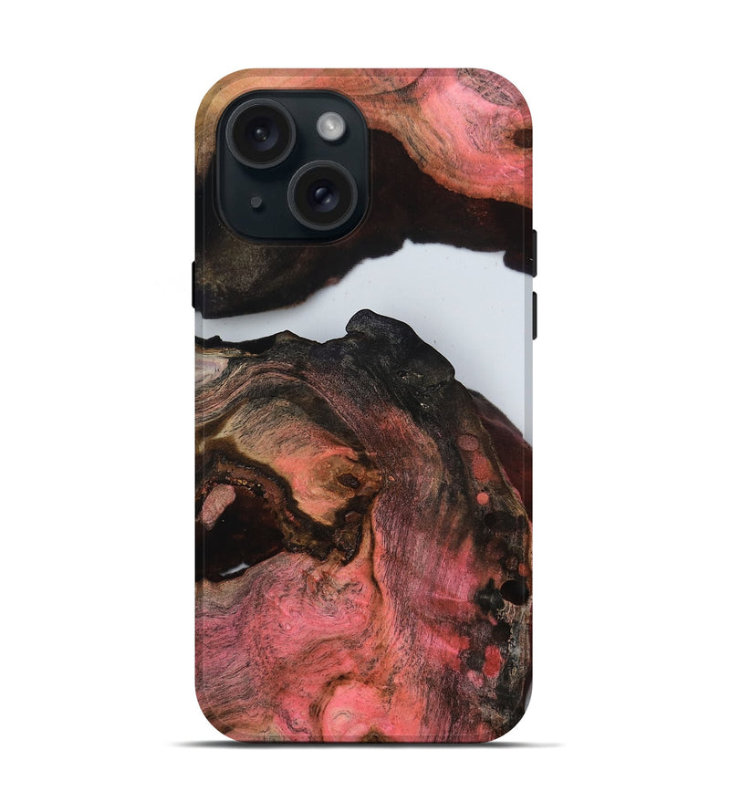iPhone 15 Wood Live Edge Phone Case - Glynis (Clear, 799690)
