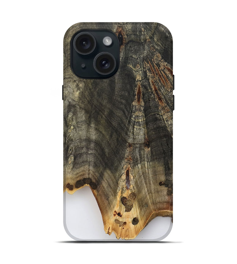 iPhone 15 Wood Live Edge Phone Case - Jada (Clear, 799691)