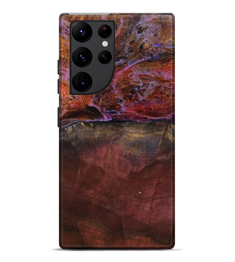 Galaxy S22 Ultra Wood Live Edge Phone Case - Earline (Red, 799693)