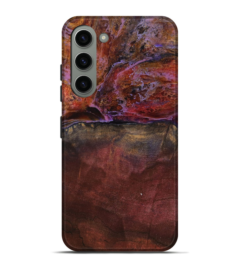 Galaxy S23 Plus Wood Live Edge Phone Case - Earline (Red, 799693)