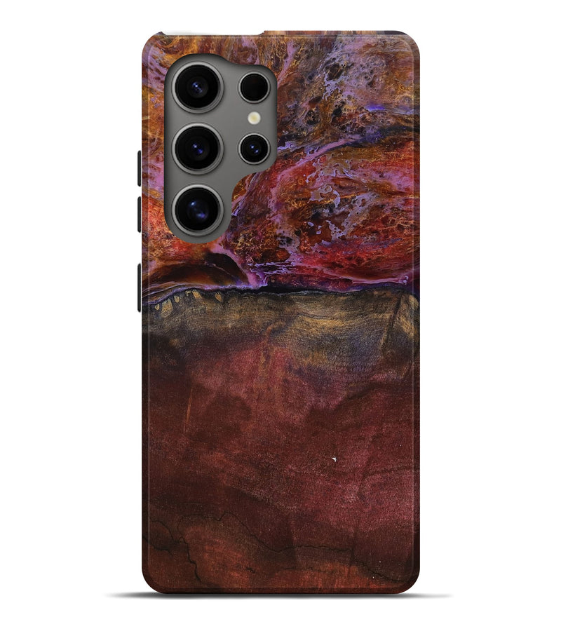 Galaxy S25 Ultra Wood Live Edge Phone Case - Earline (Red, 799693)
