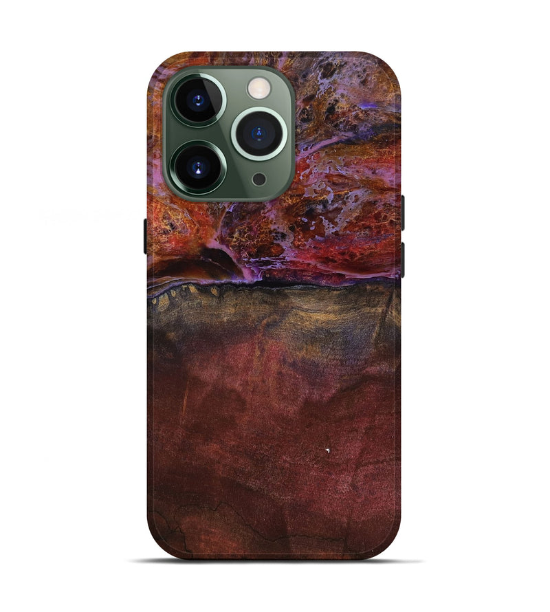 iPhone 13 Pro Wood Live Edge Phone Case - Earline (Red, 799693)