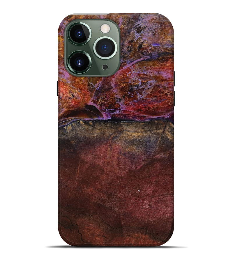 iPhone 13 Pro Max Wood Live Edge Phone Case - Earline (Red, 799693)