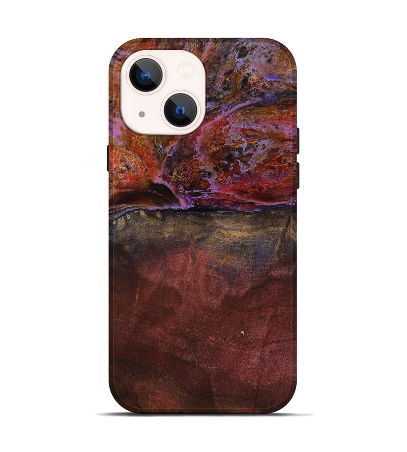 iPhone 14 Wood Live Edge Phone Case - Earline (Red, 799693)