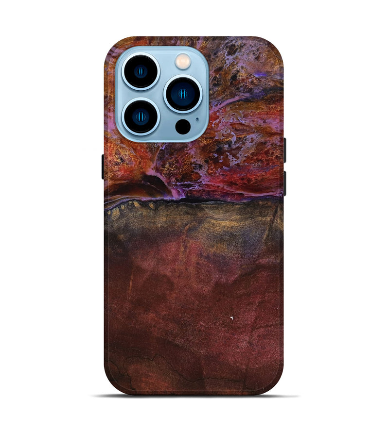 iPhone 14 Pro Wood Live Edge Phone Case - Earline (Red, 799693)
