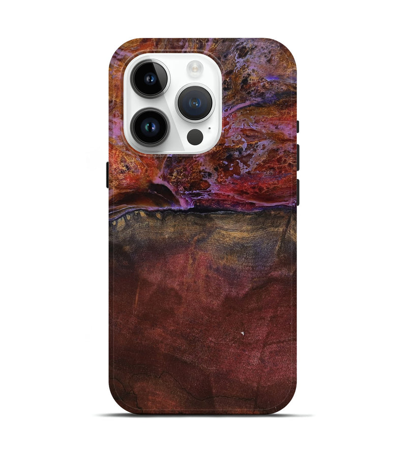 iPhone 15 Pro Wood Live Edge Phone Case - Earline (Red, 799693)