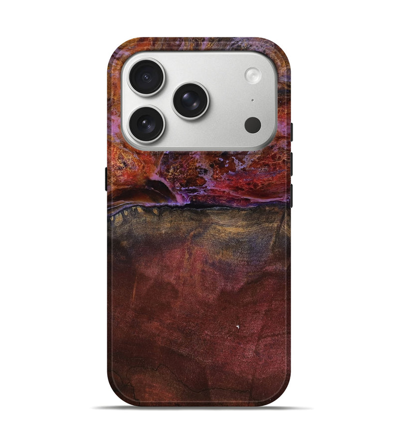 iPhone 17 Pro Wood Live Edge Phone Case - Earline (Red, 799693)