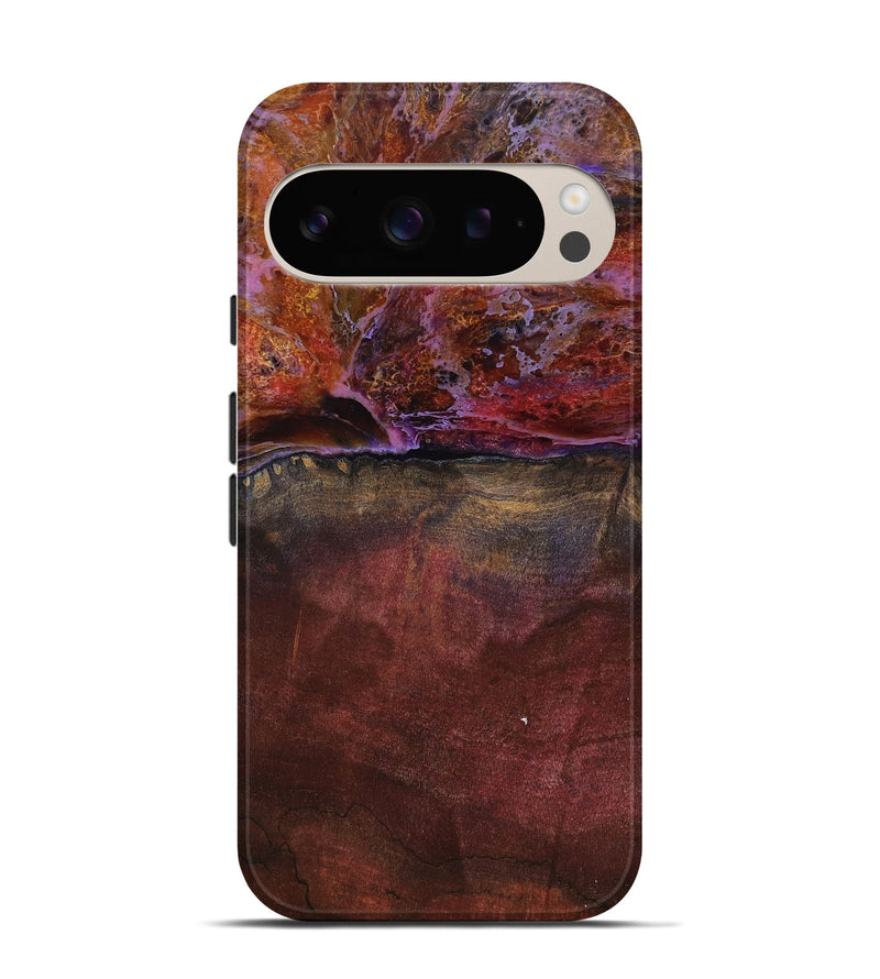 Pixel 9 Wood Live Edge Phone Case - Earline (Red, 799693)