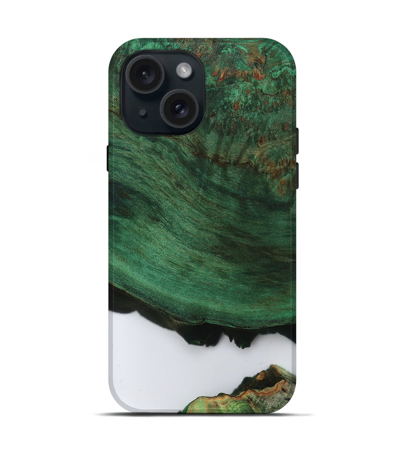 iPhone 15 Wood Live Edge Phone Case - Elden (Clear, 799694)